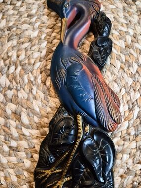 Vintage Carved Heron Wall Art -  Miller Studio Chalkware 1969